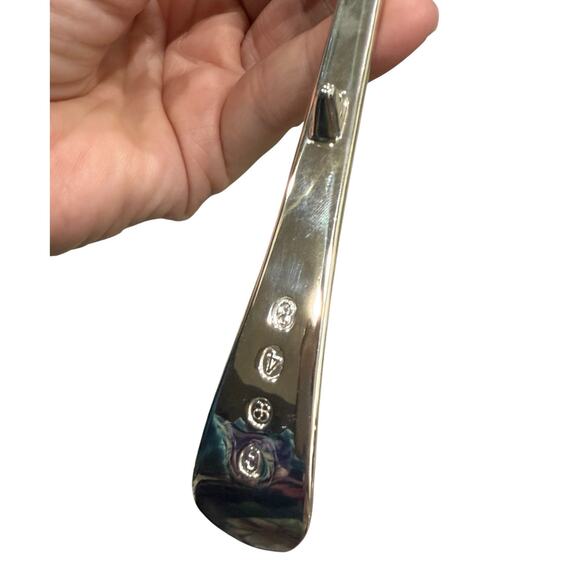 Gerity Georgian‎ Serving Spoon Fork Salad Reproduction Silverplate Vintage 13" - Picture 6 of 13